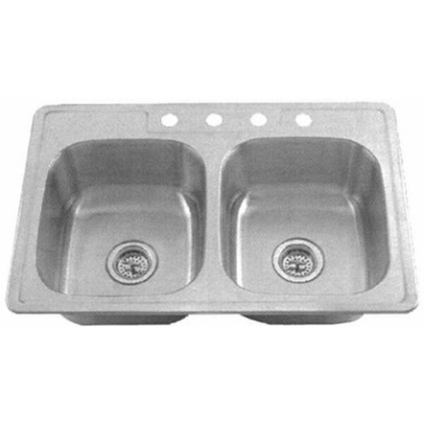 Brokering Solutions TOP MOUNT DBL BOWL 22 GA SATIN FINISH SS33228